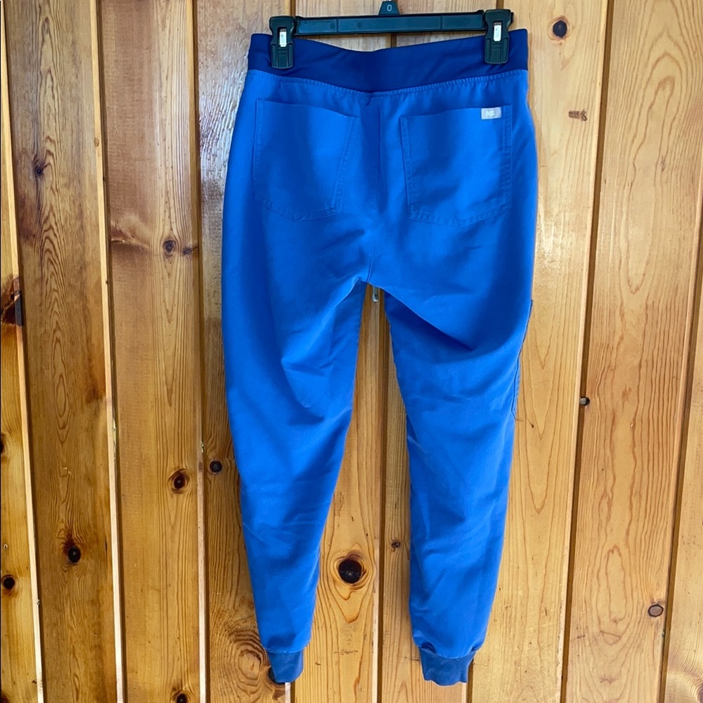 Blue Jogger Pants fig pants size XS Zamora tapered pants nurse scrubs doctor - Picture 6 of 8